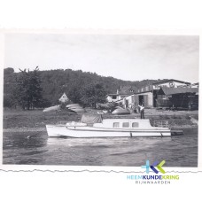 1955 Oberspay Duitsland Schotell-werf Ophalen van de Douaneboten uitgezwaaid door de Schotell wer fColl. HKR geschonken door H.vd Laag